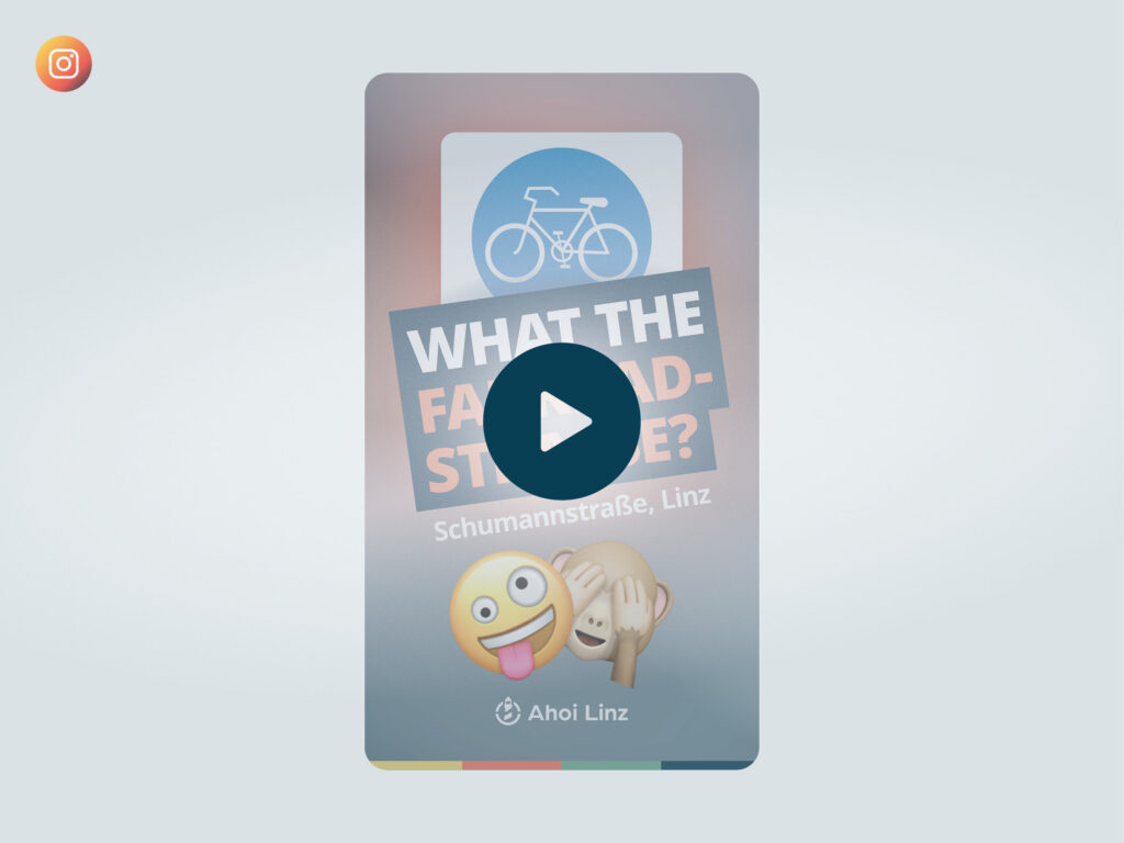 Videovorschau zur Fahrradstraße in der Schumannstraße (Ahoi Linz)